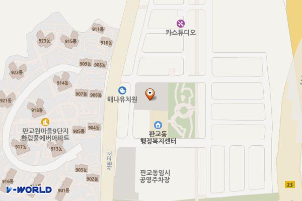판교제2공영주차장 위치 지도 — 경기도 성남시 분당구 서판교로32번길 3-12