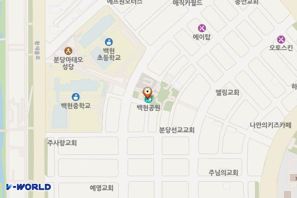 정자동공영주차장 위치 지도 — 경기도 성남시 분당구 황새울로116번길 19-8