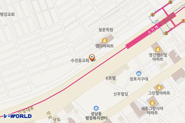 수상11 위치 지도 — 경기도 성남시 수정구 산성대로 191