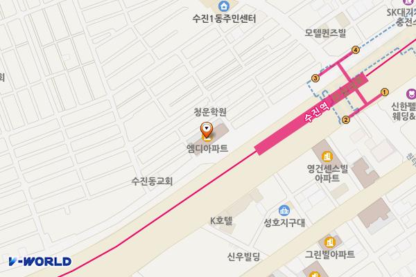수상11-1 위치 지도 — 경기도 성남시 수정구 산성대로 183