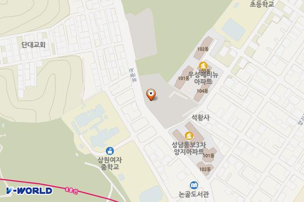 양지 제1 위치 지도 — 경기도 성남시 수정구 논골로 40