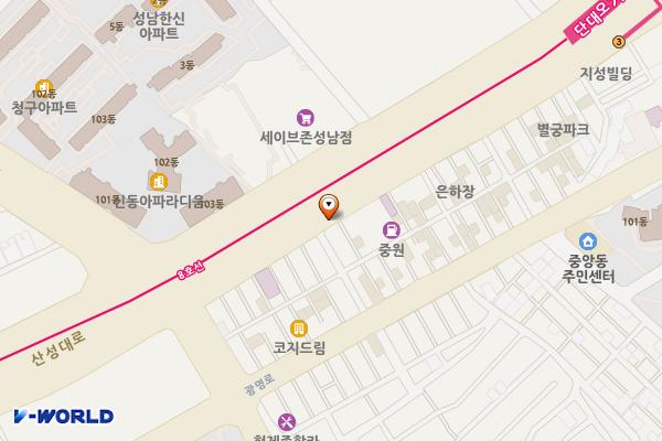 중상19-20 위치 지도 — 경기도 성남시 중원구 산성대로330