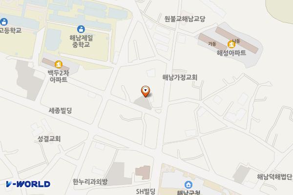 수성2 공영주차장(수성2리사무소 부근) 위치 지도 — 전남광주통합특별시 해남군 해남읍 수성리 202-1