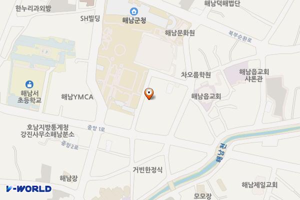 성내 공영주차장(해남군민광장 옆) 위치 지도 — 전남광주통합특별시 해남군 해남읍 성내리 13-5