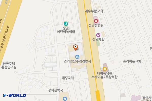 아래숯골 위치 지도 — 경기도 성남시 수정구 성남대로 1259