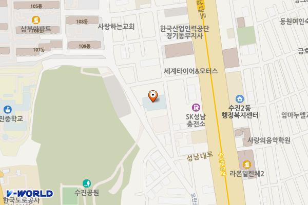 수진동 제4 위치 지도 — 경기도 성남시 수정구 모란로 46