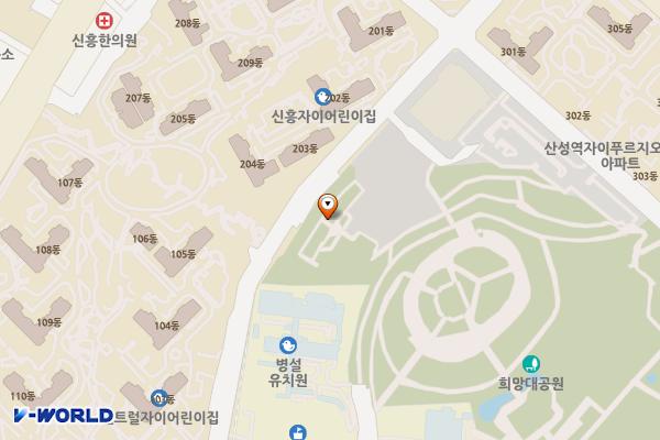 신흥2동제1공영주차장 위치 지도 — 경기도 성남시 수정구 희망로533번길 35