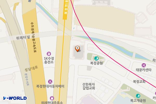 복정제1공영주차장 위치 지도 — 경기도 성남시 수정구 성남대로 1544