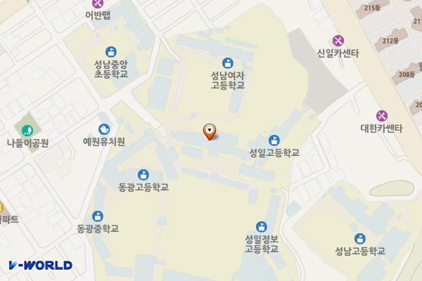 성남동 제1 위치 지도 — 경기도 성남시 중원구 시민로 77번길 10