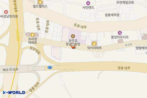 하대원동임시공영주차장 위치 지도 — 경기도 성남시 중원구 하대원동 18번지