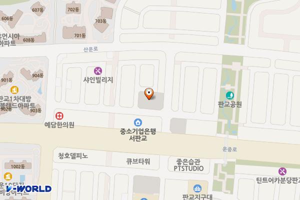운중동제2공영주차장 위치 지도 — 경기도 성남시 분당구 운중로125번길 4-6