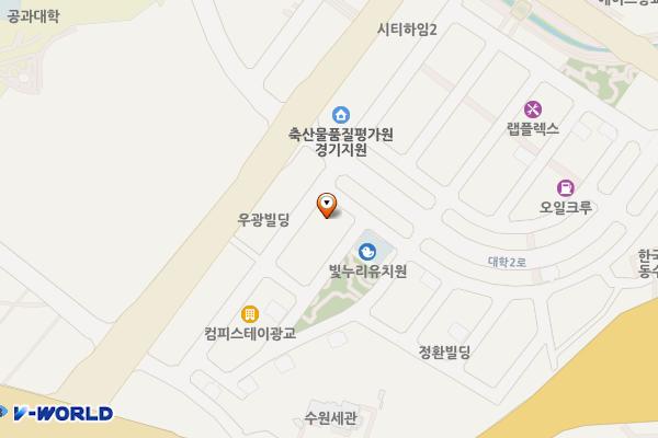 광교 중앙마을 공영 위치 지도 — 경기도 수원시 영통구 이의동 1274