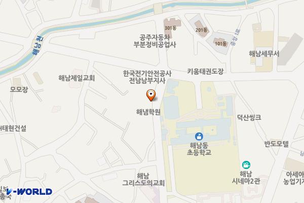 해리4 공영주차장(구 보건소 뒤편) 위치 지도 — 전남광주통합특별시 해남군 해남읍 해리 416-26