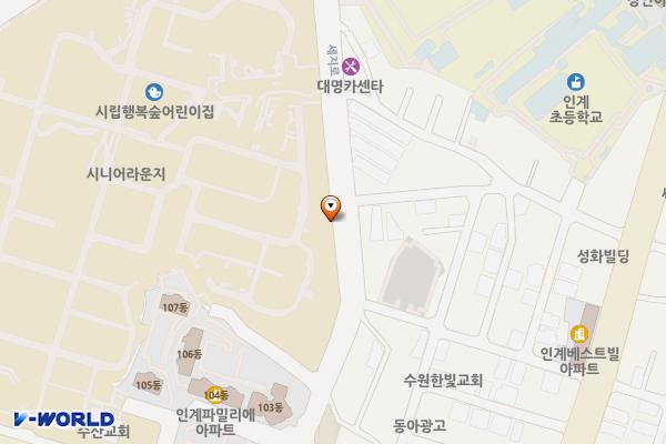 인계동주택 위치 지도 — 경기도 수원시 팔달구 인계동821-4