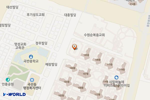 곡반정동제7공영 위치 지도 — 경기도 수원시 권선구 곡반정동 652-1