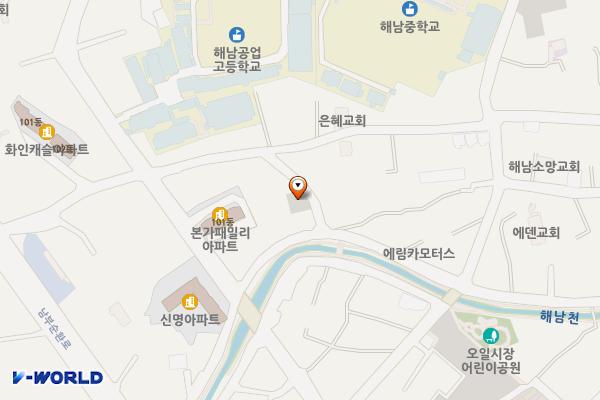 남외 공영주차장(본가아파트 부근) 위치 지도 — 전남광주통합특별시 해남군 해남읍 남외리 94-1