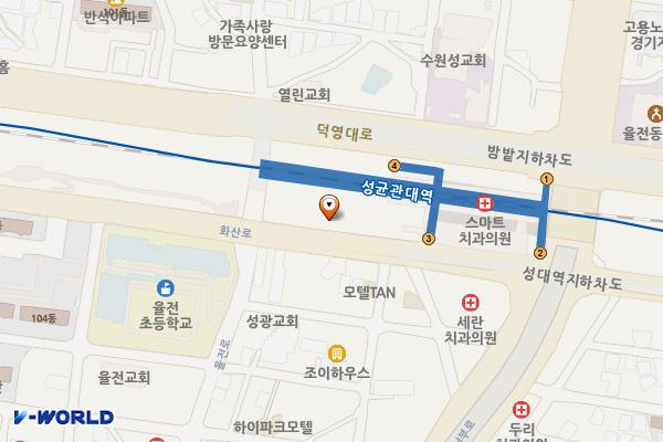 성균관대역환승(신) 위치 지도 — 경기도 수원시 장안구 화산로 242