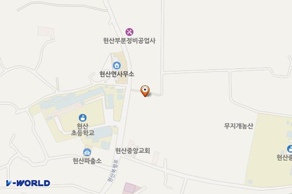 현산면 공영주차장(현산면사무소 앞) 위치 지도 — 전남광주통합특별시 해남군 현산면 현산북평로 93