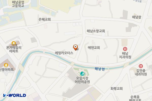 해남관광호텔 옆(임차주차장) 위치 지도 — 전남광주통합특별시 해남군 해남읍 서초길 60