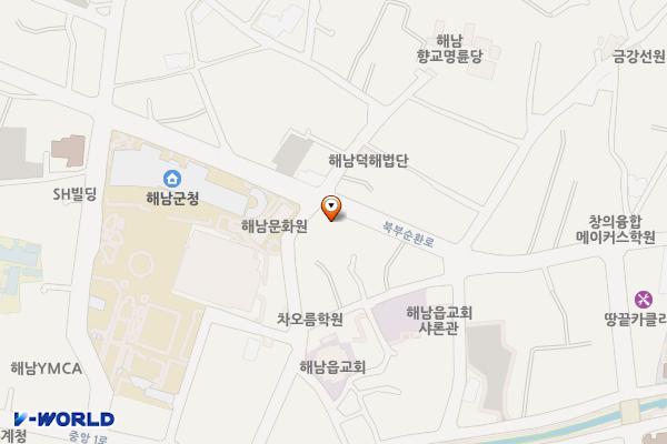 문화원 맞은편(임차주차장) 위치 지도 — 전남광주통합특별시 해남군 해남읍 수성리 77-1