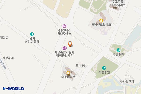 제일자동차 옆(임차주차장) 위치 지도 — 전남광주통합특별시 해남군 해남읍 남외리 446-4