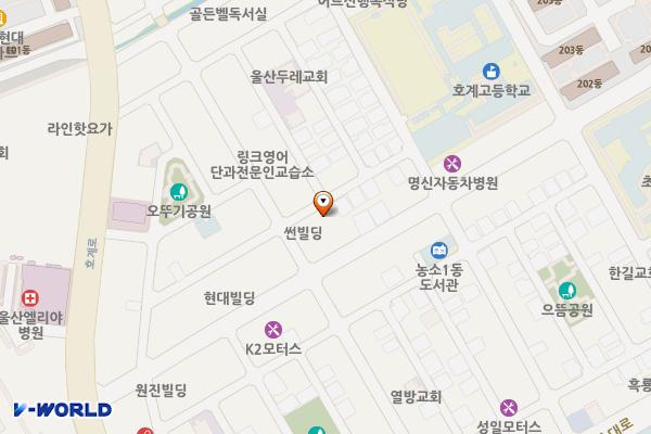 호계동 261-2번지 위치 지도 — 울산광역시 북구 호계동 261-2번지