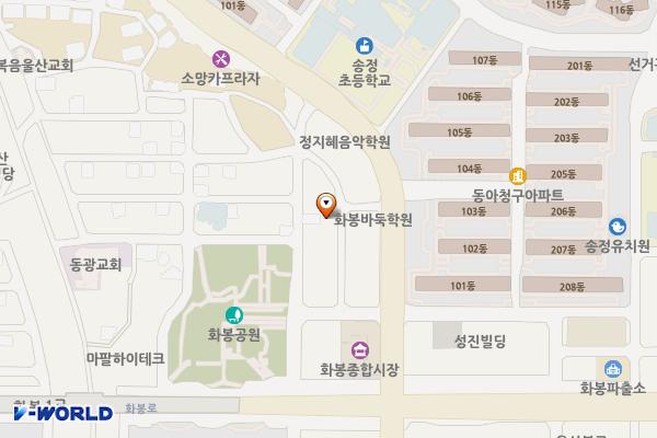 화봉동 446-17 위치 지도 — 울산광역시 북구 화봉동 446-17