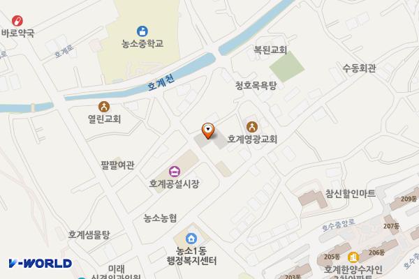 호계시장 위치 지도 — 울산광역시 북구 호계동 678-5