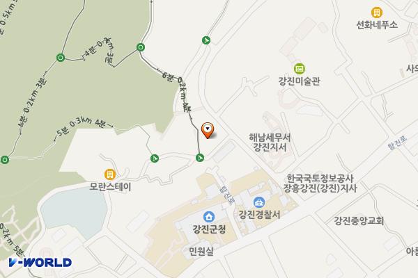 제6공영주차장(강진아트홀) 위치 지도 — 전남광주통합특별시 강진군 강진읍 남성리 232-2