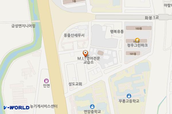 동울산세무소 이면 위치 지도 — 울산광역시 북구 화봉동 957-10
