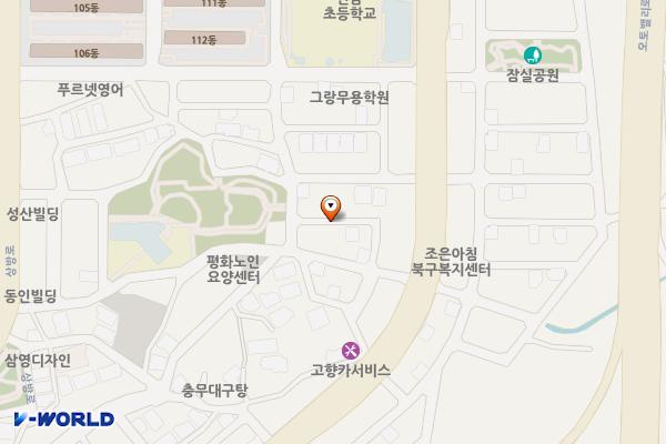 효성학원 뒤 위치 지도 — 울산광역시 북구 연암동 1095-6