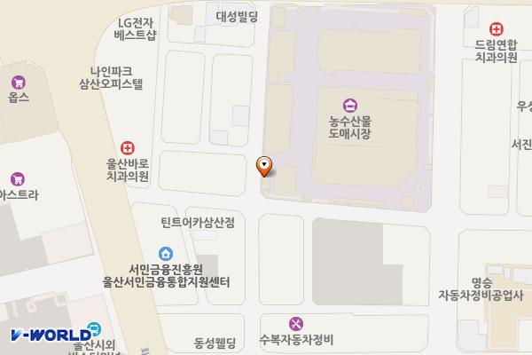 농수산물도매시장 위치 지도 — 울산광역시 남구 삼산로 324