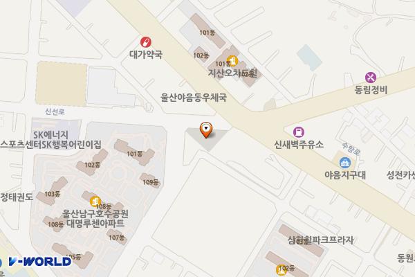 야음동 위치 지도 — 울산광역시 남구 신선로 190