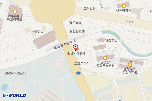 여천천 위치 지도 — 울산광역시 남구 두왕로318