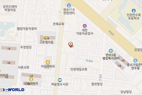 진주제4호 위치 지도 — 인천광역시 남동구 구월말로 104(만수동)