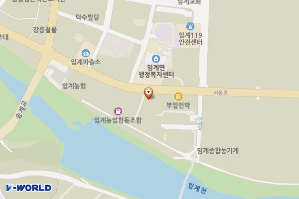 농민체육센터 앞 공영주차장 위치 지도 — 강원특별자치도 정선군 임계면 송계리 781-3