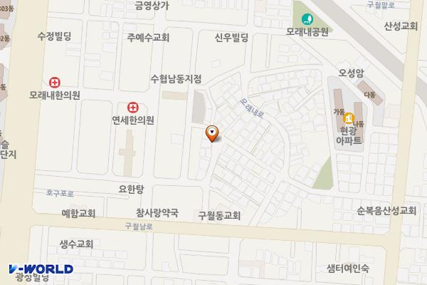 모래마을2호 위치 지도 — 인천광역시 남동구 구월4동 349-57