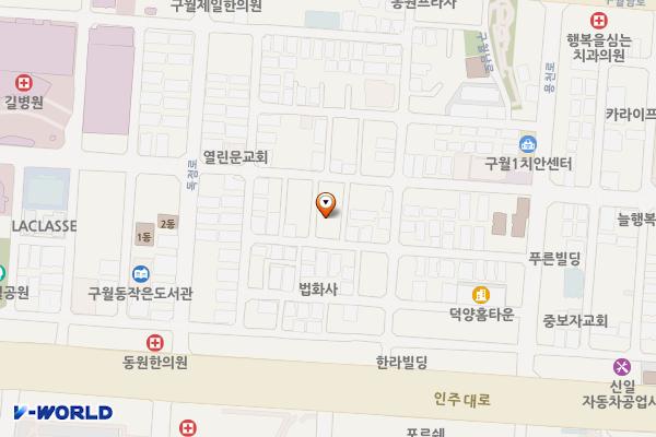 독점(정기차량전용) 위치 지도 — 인천광역시 남동구 구월1동 1210-16