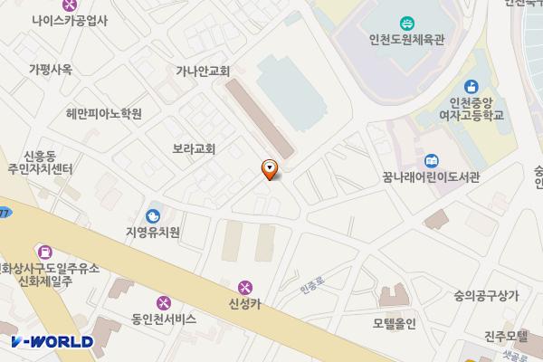 인중로42번길노상주차장 위치 지도 — 인천광역시 중구 인중로42번길 14(선화동)