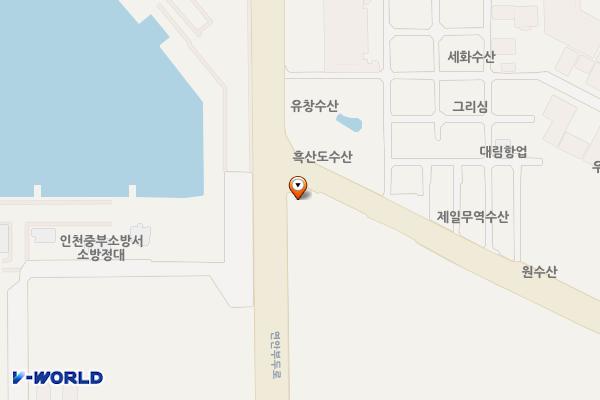 연안부두로제2노상주차장 위치 지도 — 인천광역시 중구 연안부두로 119(항동7가)
