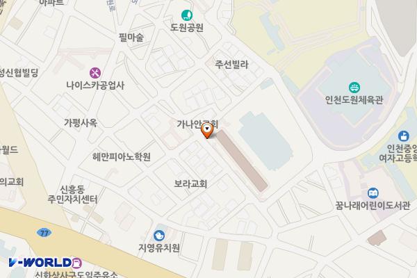 도원로26번길노상주차장 위치 지도 — 인천광역시 중구 도원로26번길 33(도원동)