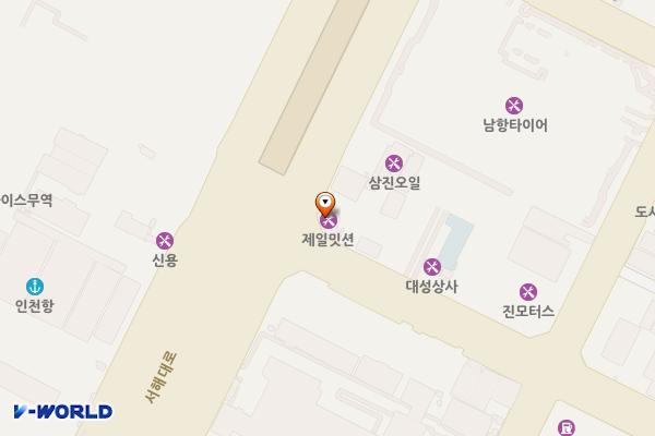 서해대로제3노상주차장 위치 지도 — 인천광역시 중구 서해대로 186(신흥동3가)