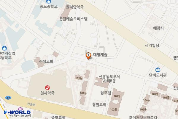 제물량로113번길제1노상주차장 위치 지도 — 인천광역시 중구 서해대로449번길 72(신흥동1가)