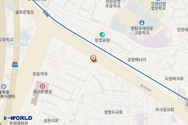 도원로제2노상주차장 위치 지도 — 인천광역시 중구 도원로 63-1(유동)