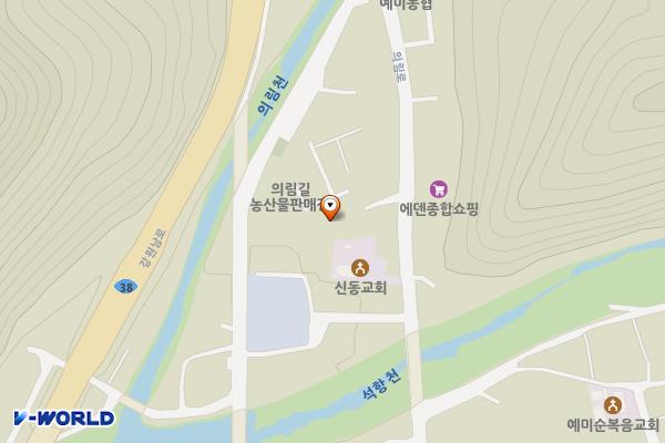 예미4리 공영주차장(신동학원 앞) 위치 지도 — 강원특별자치도 정선군 신동읍 예미리 718-6