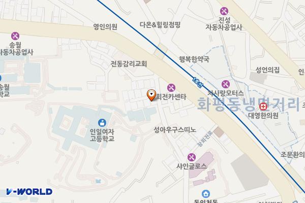 참외전로72번길제2노상주차장 위치 지도 — 인천광역시 중구 참외전로72번길 6-3(전동, 전동빌리지)