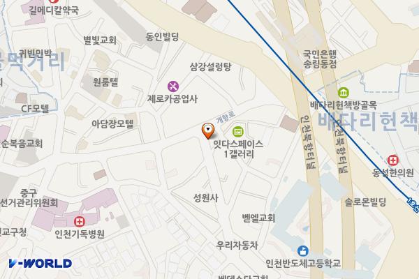 서해대로483번길노상주차장 위치 지도 — 인천광역시 중구 서해대로483번길 74(경동)