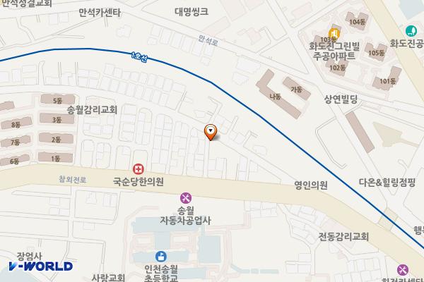 참외전로45번길노상주차장 위치 지도 — 인천광역시 중구 참외전로59번길 27(송월동1가)