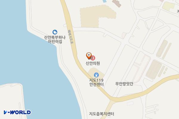 신안의원 주차장 위치 지도 — 전남광주통합특별시 신안군 지도읍 읍내리 168-419번지
