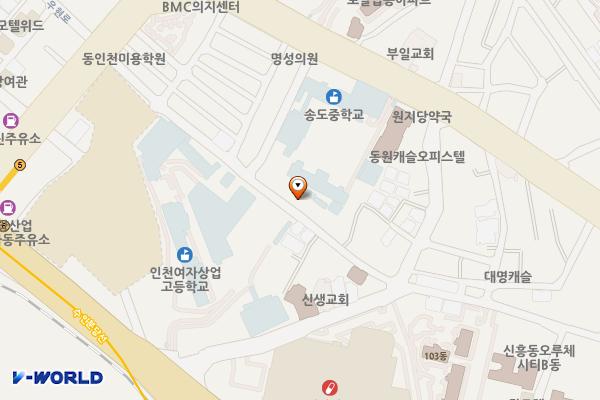 민방위교육장앞공영주차장 위치 지도 — 인천광역시 중구 답동 60-2